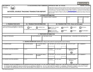 NRC Form 748 National Source Tracking Transaction Report (Long Form)