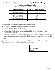 Application for Family Mediation Subsidy - Vermont, Page 2