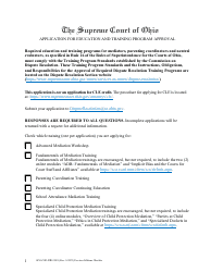 Document preview: Form SCO-CSD-DRS2001 Application for Education and Training Program Approval - Ohio