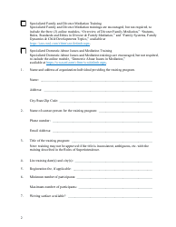 Form SCO-CSD-DRS2001 Application for Education and Training Program Approval - Ohio, Page 2