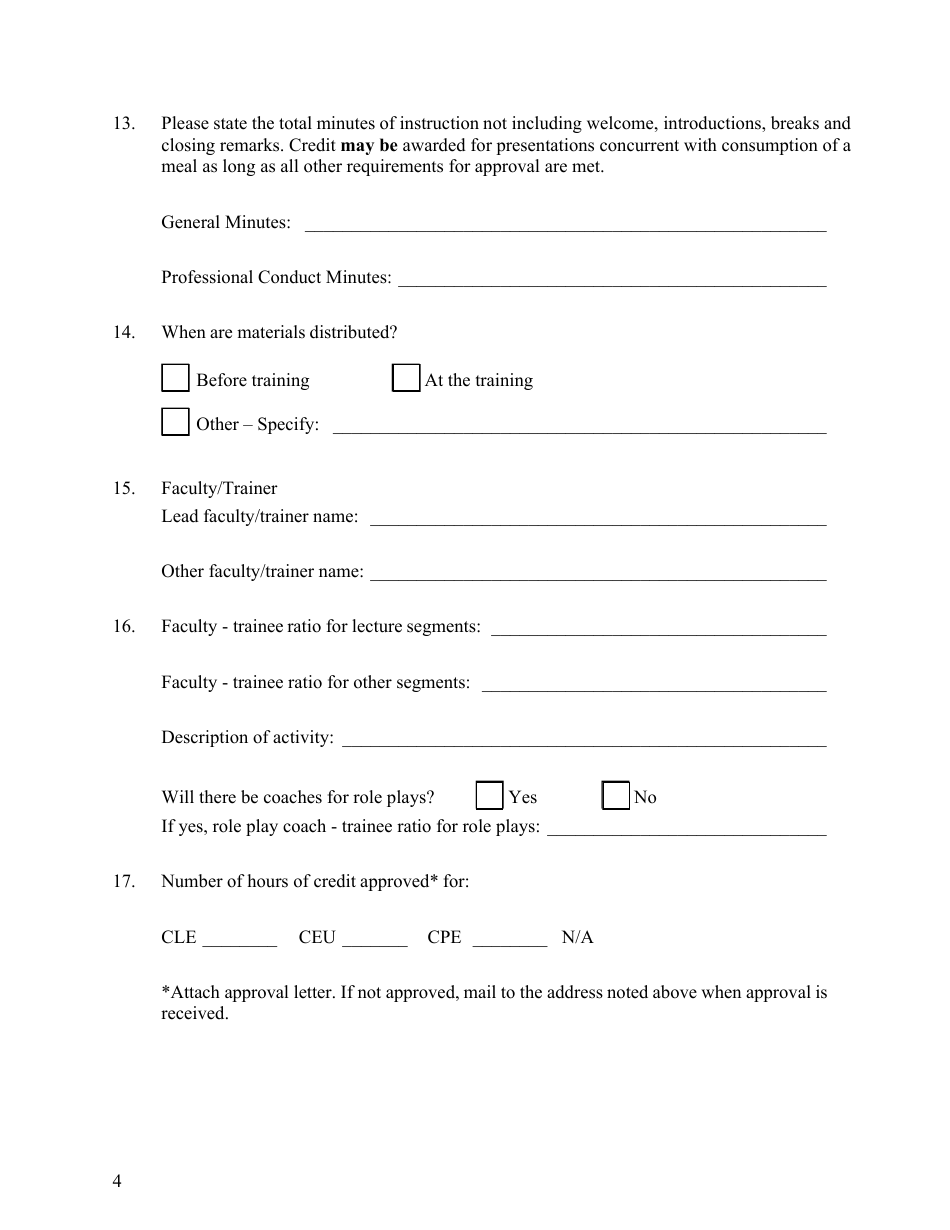 Form SCO-CSD-DRS2001 Application for Education and Training Program Approval - Ohio, Page 4