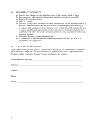 Form SCO-CSD-DRS2001 Application for Education and Training Program Approval - Ohio, Page 5