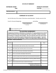 Form 700-00056PE Summary of Account - Vermont