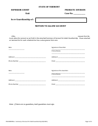 Form 700-00089PAG Summary of Account for Adult Guardianship - Vermont, Page 4