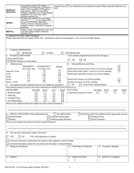 Form DHS-49 Medical Examination Report - Michigan, Page 2