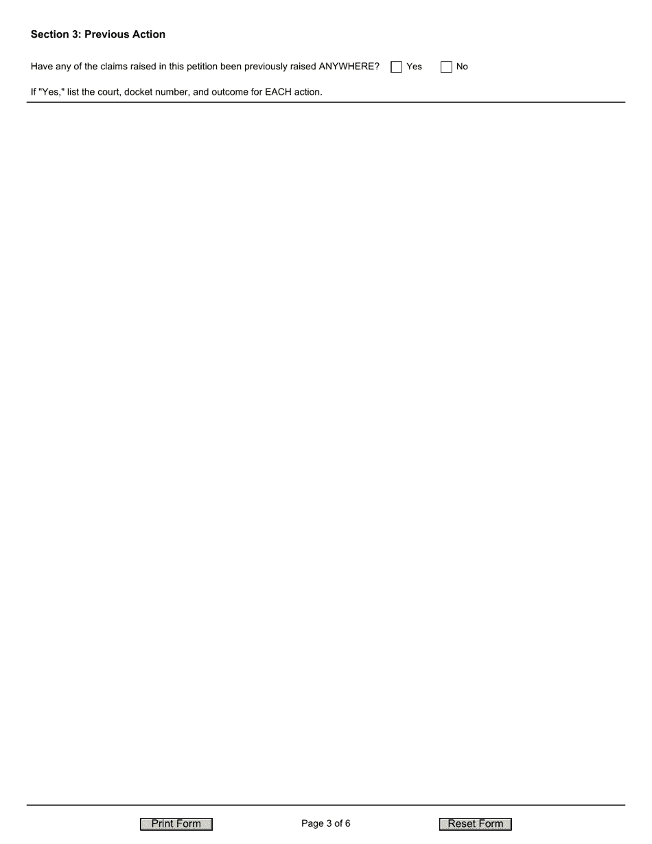 Form JD-CV-176 Petition for Writ of Habeas Corpus - Conditions of Confinement / Medical Treatment - Connecticut, Page 3