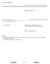 Form JD-CV-176 Petition for Writ of Habeas Corpus - Conditions of Confinement/Medical Treatment - Connecticut, Page 5