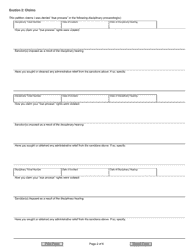 Form JD-CV-177 Petition for Writ of Habeas Corpus - Disciplinary Action - Connecticut, Page 2