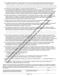 Formulario JD-FM-281S Declaracion Jurada En Apoyo a La Solicitud De Sentencia De Disolucion De Matrimonio O Separacion Legal - Connecticut (Spanish), Page 2