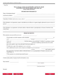 Form AO83 Summons in a Criminal Case - Nevada, Page 2