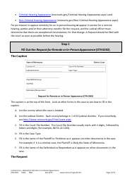 Instructions for Form OTH1002 Request for Remote or in-Person Appearance - Minnesota, Page 2