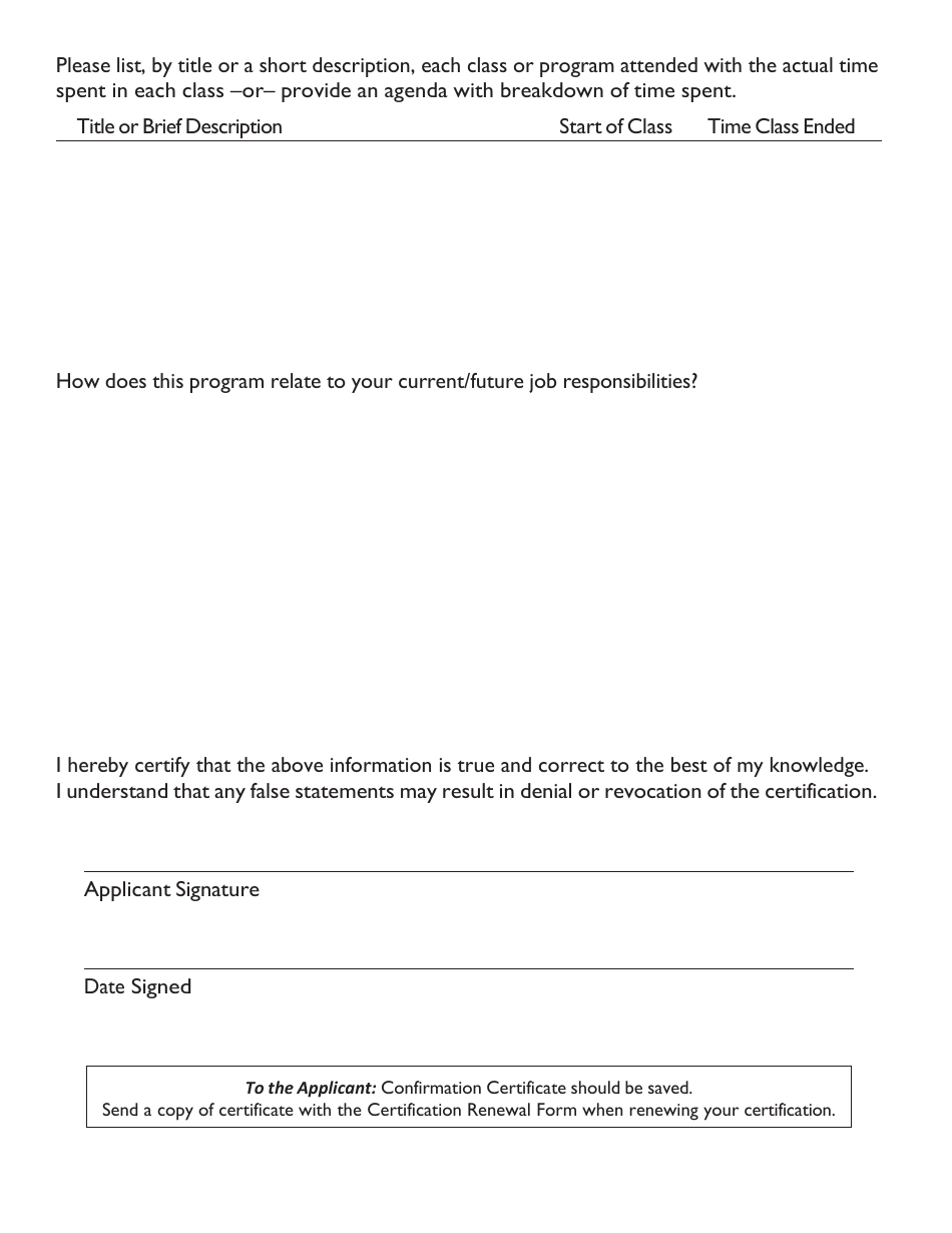 Request Form for Contact Hours Approval - Oklahoma, Page 2