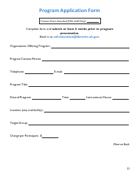 Program Application Form - Oklahoma