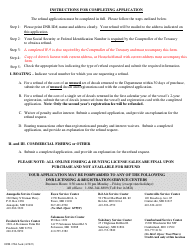 DNR Form 158-A Application for Refund - Maryland, Page 2
