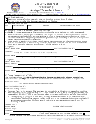 Document preview: Form MV81A Security Interest Processing: Assign/Transfer/Force - Montana