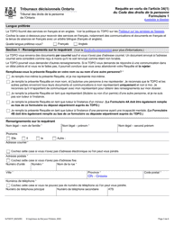 Forme 1 (SJT001F) Requete En Vertu De L&#039;article 34(1) Du Code DES Droits De La Personne - Ontario, Canada (French), Page 3