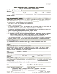 Document preview: Form CR-766 Order and Conditions - Release Per Bail Schedule - Alaska