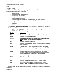 Community-Based Adult Services (Cbas) Change in License Capacity Application Instructions - California, Page 2