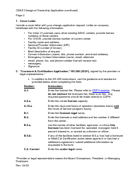 Community-Based Adult Services (Cbas) Change of Ownership Application Instructions - California, Page 2