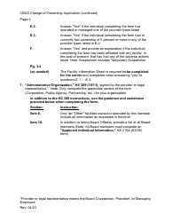 Community-Based Adult Services (Cbas) Change of Ownership Application Instructions - California, Page 4