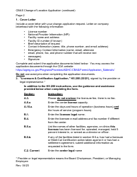 Community-Based Adult Services (Cbas) Change in Location Application Instructions - California, Page 2