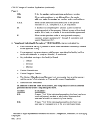 Community-Based Adult Services (Cbas) Change in Location Application Instructions - California, Page 3