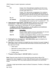 Community-Based Adult Services (Cbas) Change in Location Application Instructions - California, Page 4