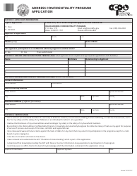 Document preview: Address Confidentiality Program Application - Idaho