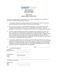 Form LUP-APBP Application for Annual Permit Billing Process - Virginia, Page 2