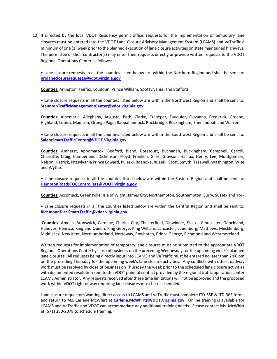 Form LUP-EVTCS Land Use Permit - Permit for Emergency Vehicle Traffic Control Signal (Evtcs) - Virginia, Page 6