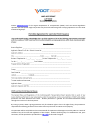 Form LUP-SUSO Land Use Permit - Surveying Operations - Virginia