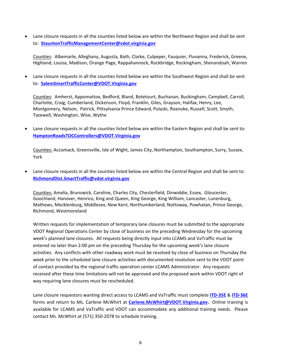 Form LUP-PSMD Land Use Permit - Sign Installation for the Prohibition of Specific Mobility Devices - Virginia, Page 6