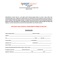 Document preview: Form LUP-PRU Land Use Permit Application - Prior Rights Utility - Virginia