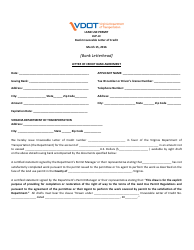 Form LUP-LC Land Use Permit - Bank Irrevocable Letter of Credit - Virginia