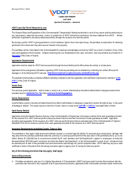 Form LUP-SPG Land Use Permit - Special Provisions - General - Virginia