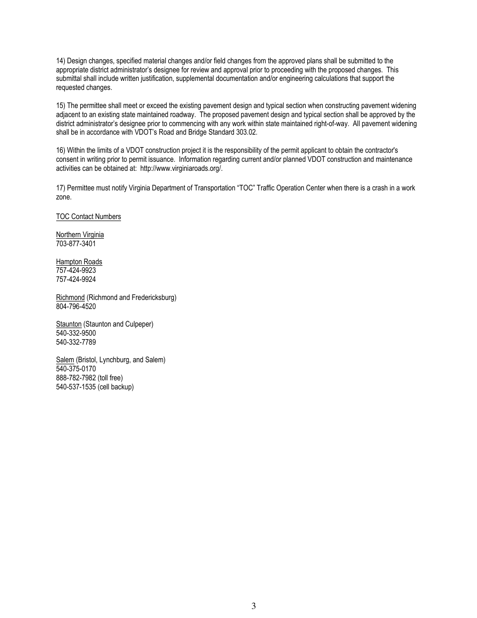 Form LUP-SPG Land Use Permit - Special Provisions - General - Virginia, Page 3