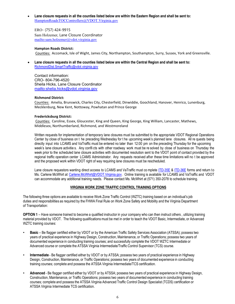 Form LUP-SPG Land Use Permit - Special Provisions - General - Virginia, Page 6