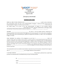 Document preview: Form LUP-CSB Land Use Permit - Corporate Surety Bond - Virginia