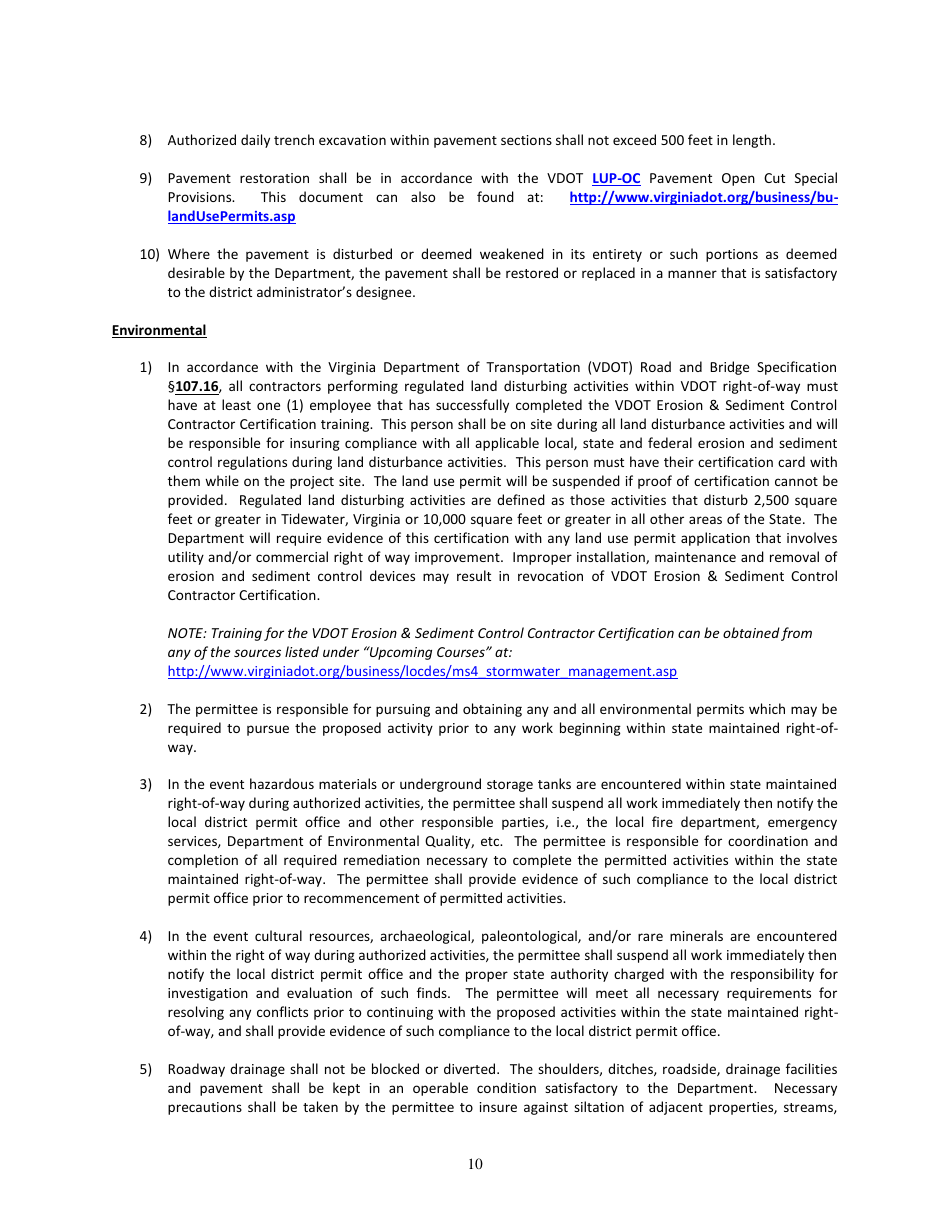 Form LUP-WSP Land Use Permit - Wayfinding Sign Program - Virginia, Page 10