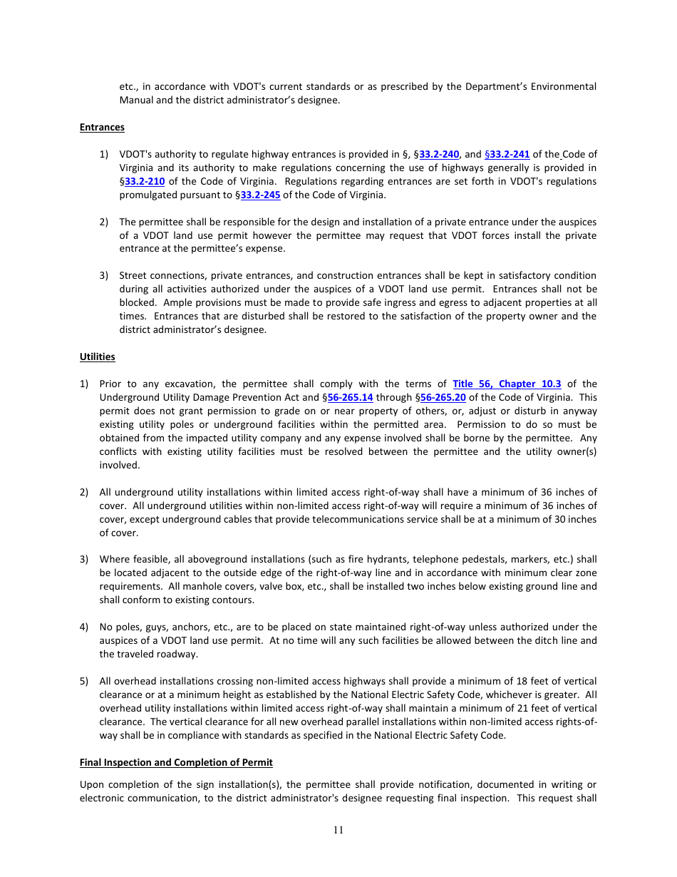 Form LUP-WSP Land Use Permit - Wayfinding Sign Program - Virginia, Page 11