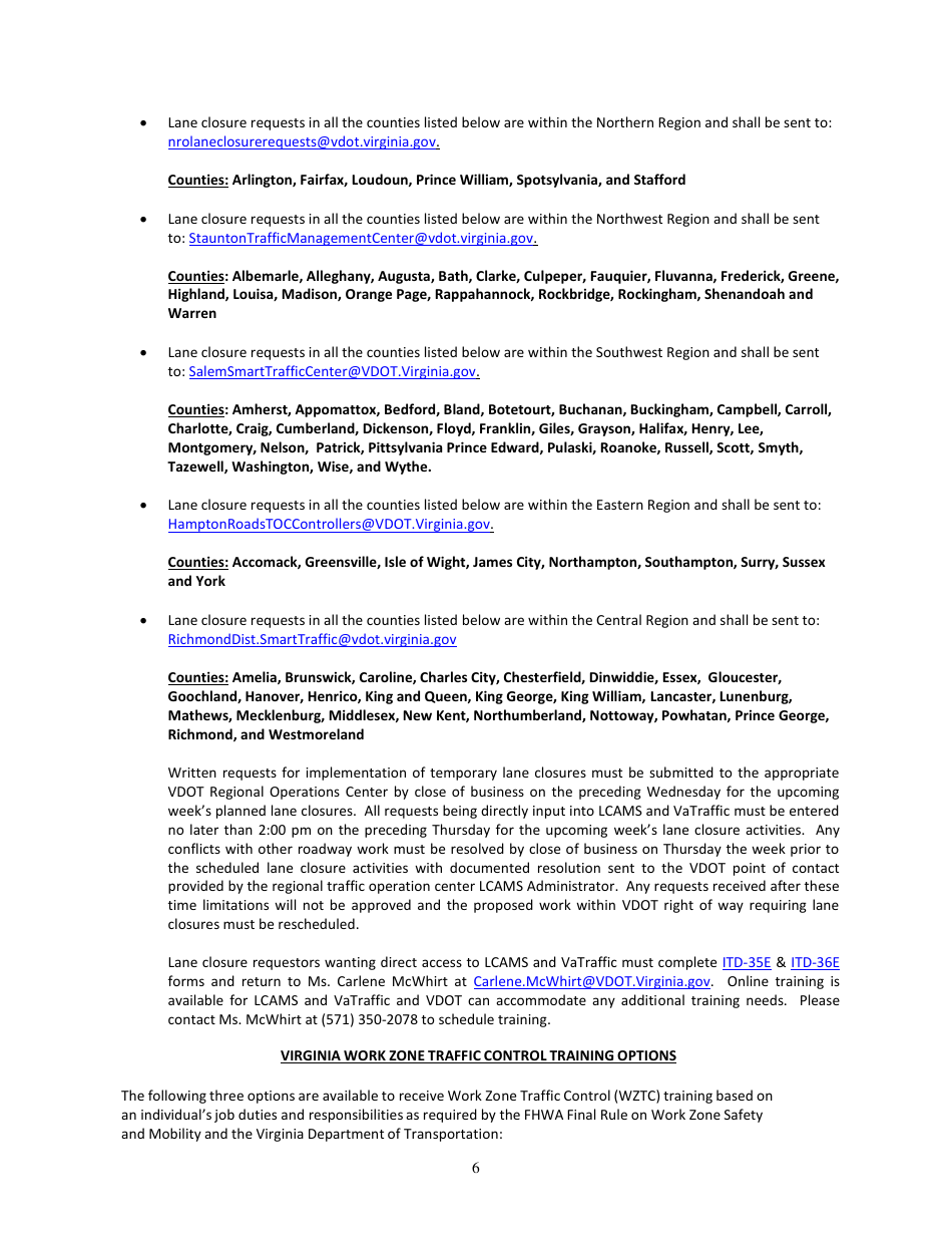 Form LUP-WSP Land Use Permit - Wayfinding Sign Program - Virginia, Page 6