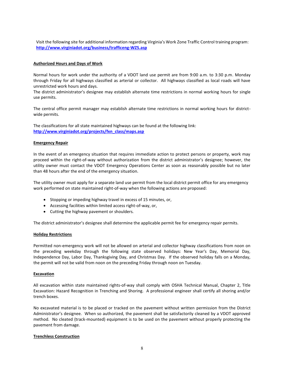Form LUP-WSP Land Use Permit - Wayfinding Sign Program - Virginia, Page 8