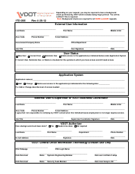 Document preview: Form ITD-35E Background Check - Virginia