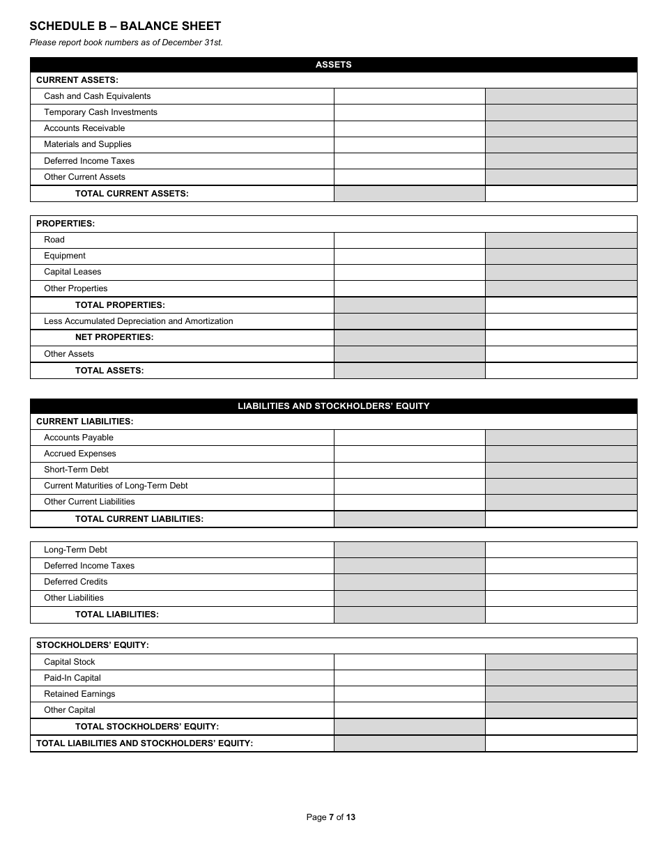 State Form 31289 (U.D. Form 32) Annual Report - Railroad Property - Indiana, Page 7