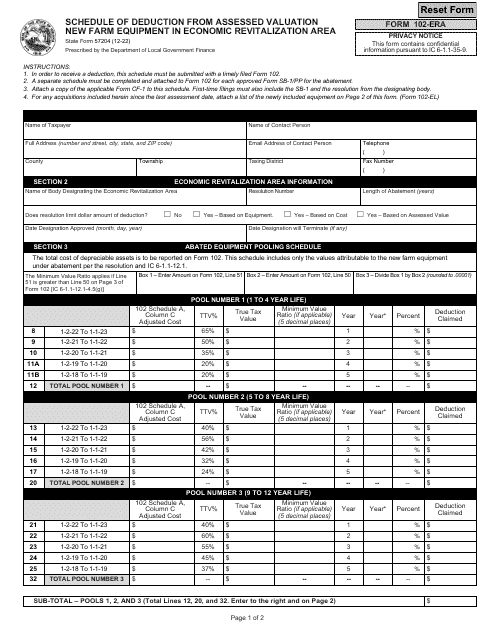 State Form 57204 (102-ERA)  Printable Pdf