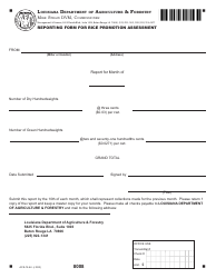 Document preview: Form ACS-12-44 Reporting Form for Rice Promotion Assessment - Louisiana