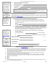 Form DV-SU113.6 Summons Petition for Dissolution of Marriage/Civil Union - Illinois, Page 2