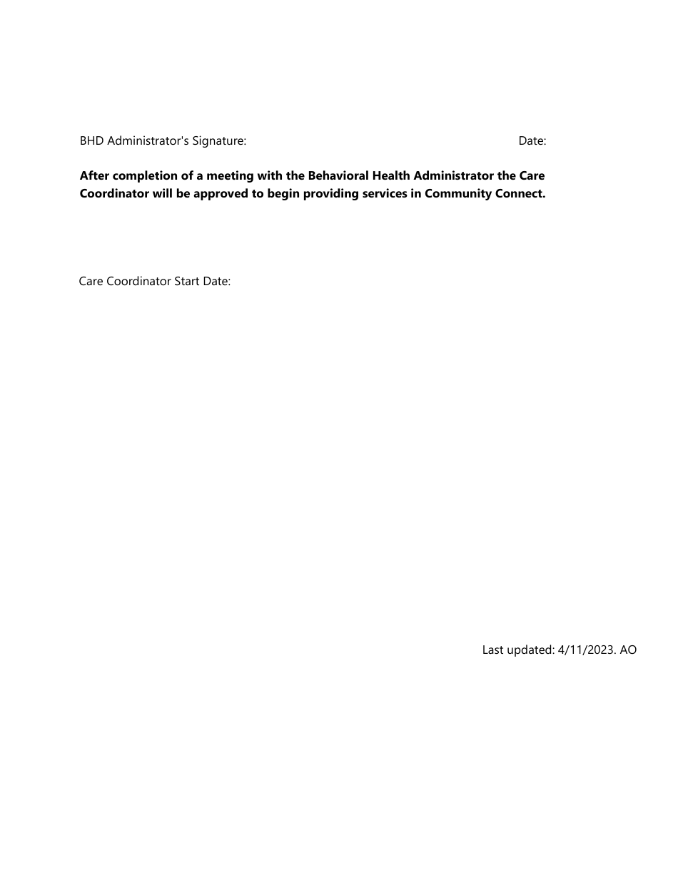 New Care Coordinator Onboarding Checklist - North Dakota, Page 2