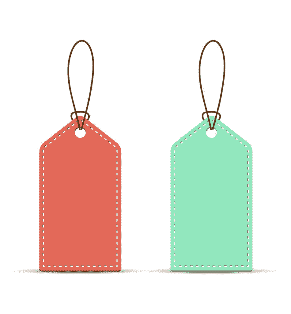 Price Tag Template - Red and Green Download Printable PDF