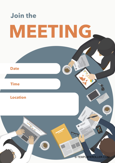 Meeting Invitation Template - Round Table (Image Preview)